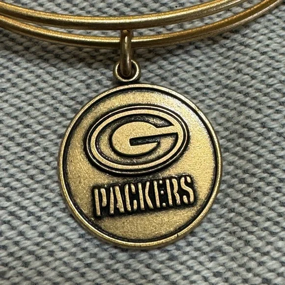 Alex and Ani Gold Green Bay Packers Bangle Bracelet - Picture 2 of 3